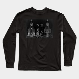 Chalkboard Lighthouse Plans Long Sleeve T-Shirt